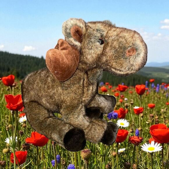 Douglas Moose Plush Stuffed Animal Wildlife 14" Nursery Decor Baby Shower Gift - Picture 10 of 10